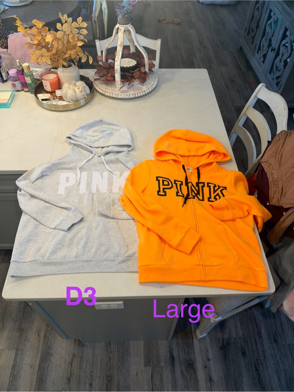 4 PINK Victoria's Secret sweatshirts/ Hoodie Jacket gently used smoke free home